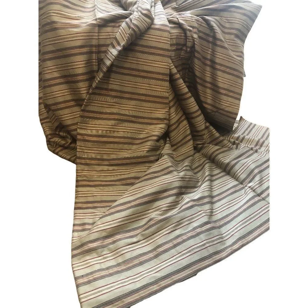 Pair of Custom Made Period Curtains Striped 40